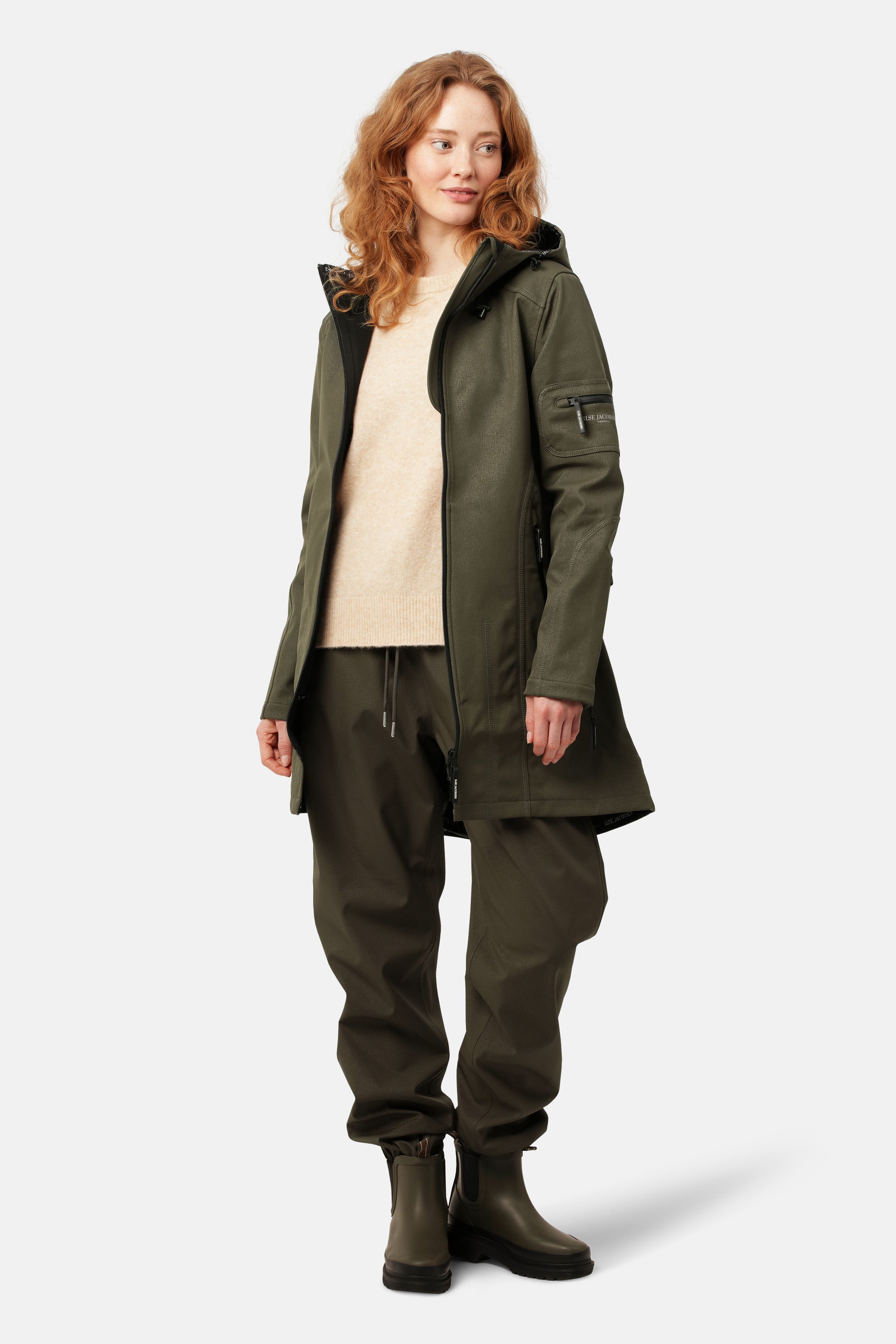 Ilse Jacobsen Hornbæk Rain Regenmantel Raincoat 410 Army